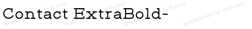 Contact ExtraBold字体转换